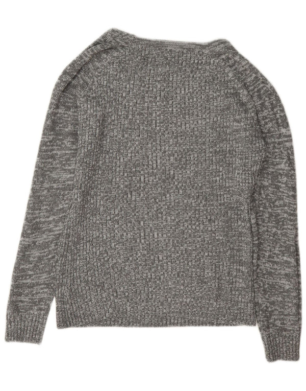 Guess Suéter tipo jersey con cuello barco para mujer Reino Unido 44 Gris medio moteado