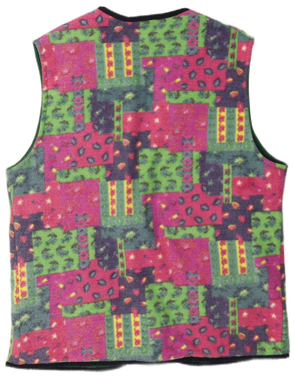 Rifle Chaleco de forro polar reversible para hombre UK 40 Large Multicolor Patchwork