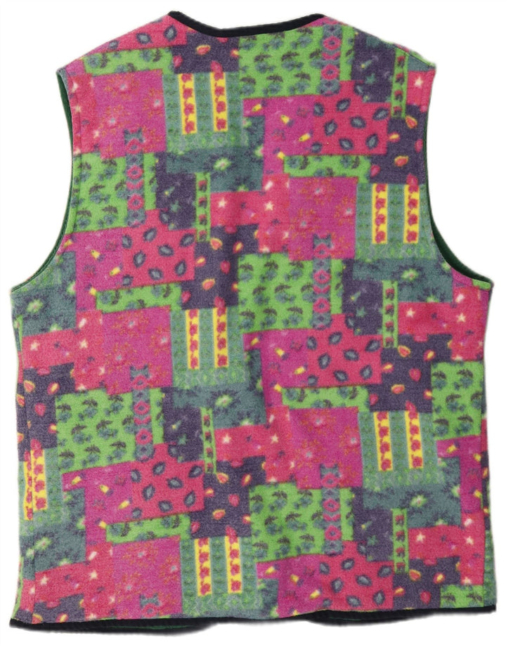 Rifle Chaleco de forro polar reversible para hombre UK 40 Large Multicolor Patchwork