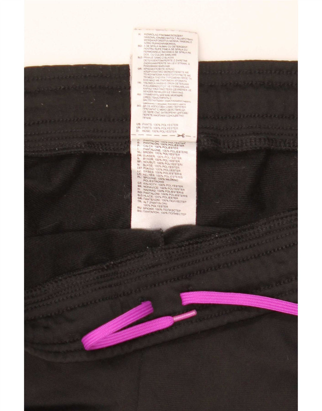 Adidas Pantalones de chándal para mujer UK 8/10 Small Negro Poliéster