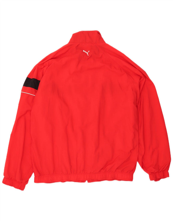 PUMA Chaqueta superior de chándal con gráfico para hombre Poliéster rojo grande