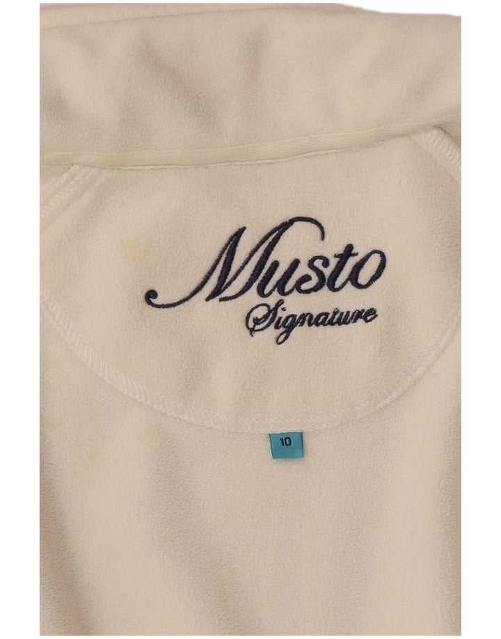 Musto Chaqueta polar para mujer UK 10 Small Poliéster blanco