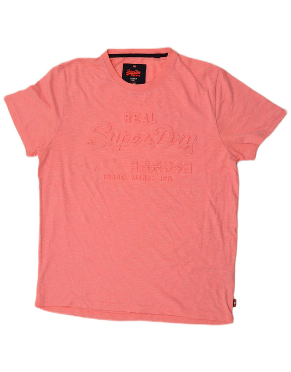 Superdry Camiseta gráfica para hombre Top 2XL Algodón rosa