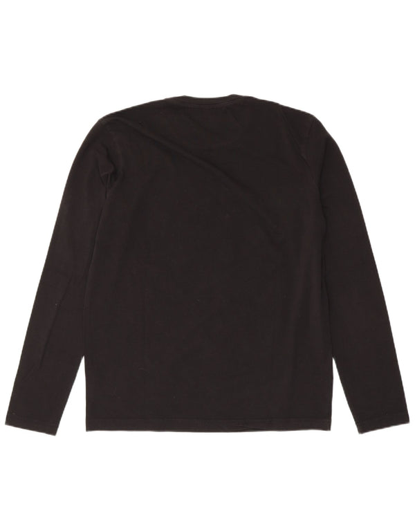 Calvin Klein Jeans Mens Graphic Top Manga Larga Grande Algodón Negro