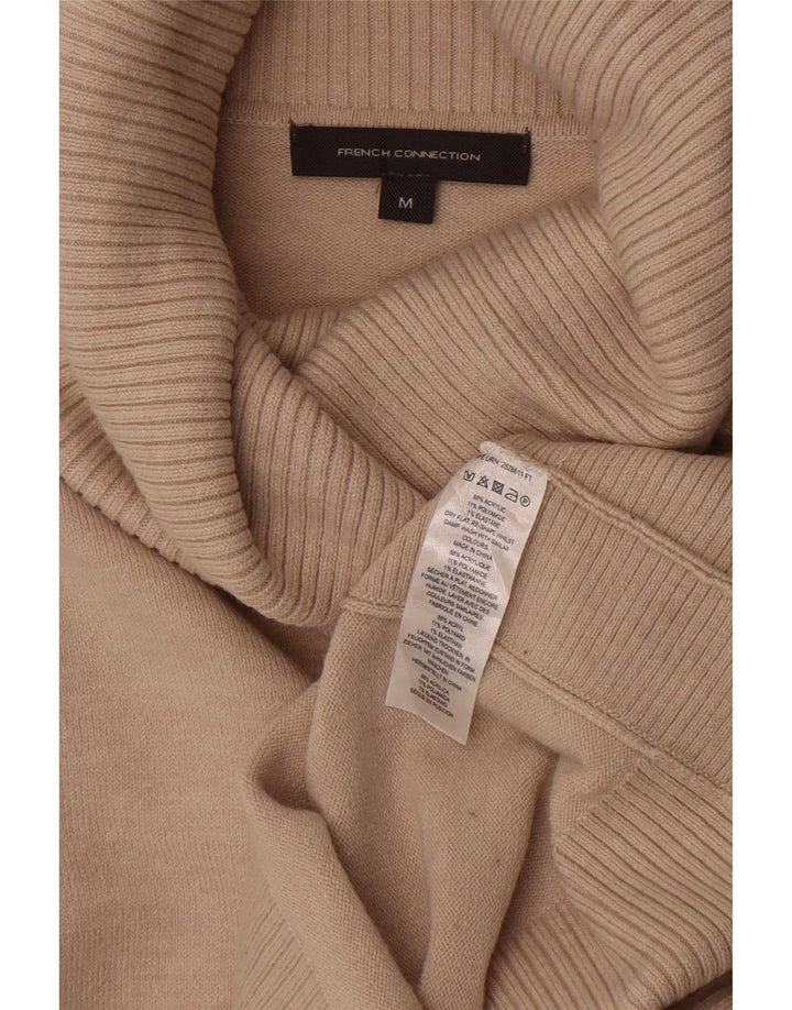 French Connection Suéter tipo jersey con cuello vuelto para mujer, talla 44, color beige medio