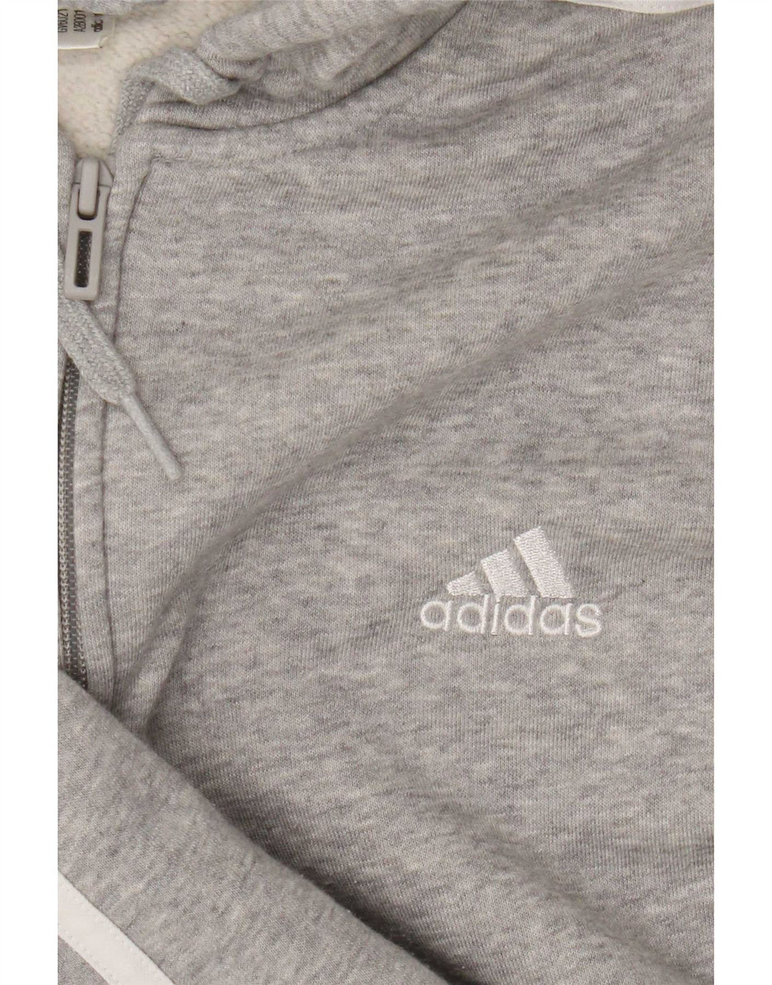 Adidas Hombre Sudadera Con Capucha Y Cremallera Suéter Gris Medio Moteado