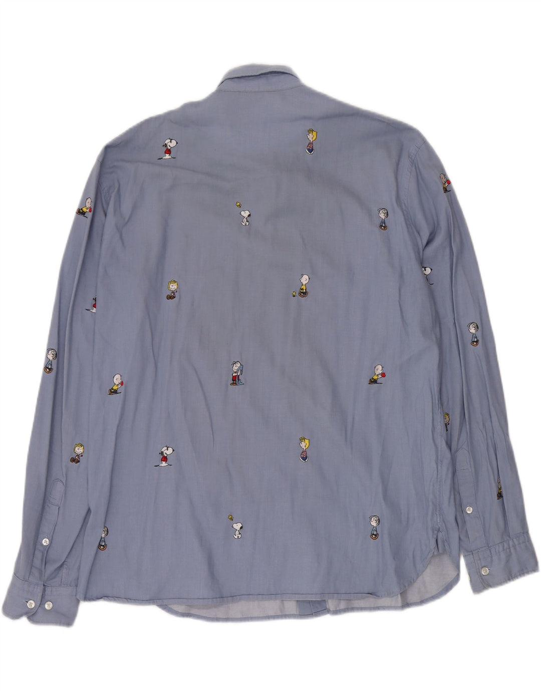 Camisa HUGO BOSS Hombre Peanuts XL Algodón Azul