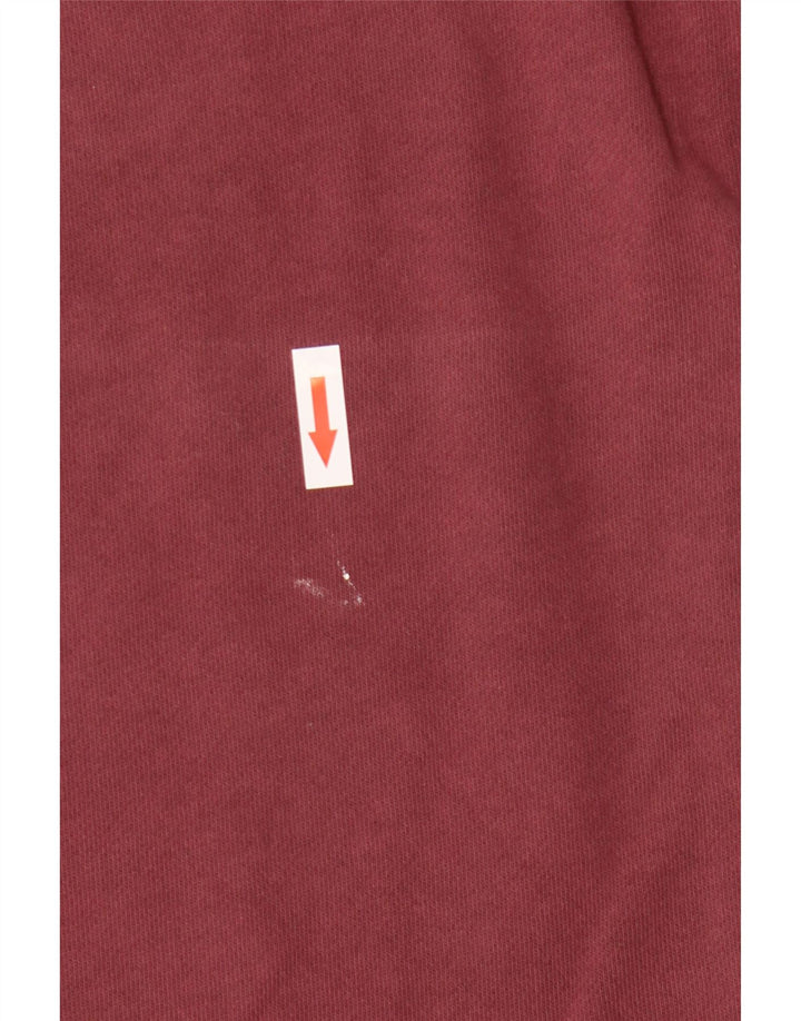White Stuff Sudadera tipo jersey para hombre de algodón burdeos grande