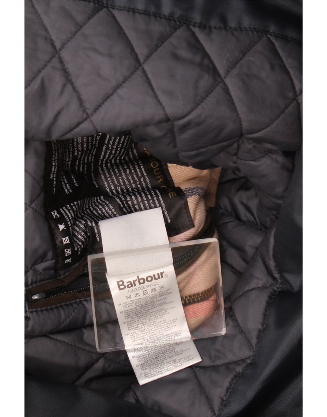 Barbour Chaqueta cortavientos para mujer Reino Unido 14 Grande Azul marino Algodón