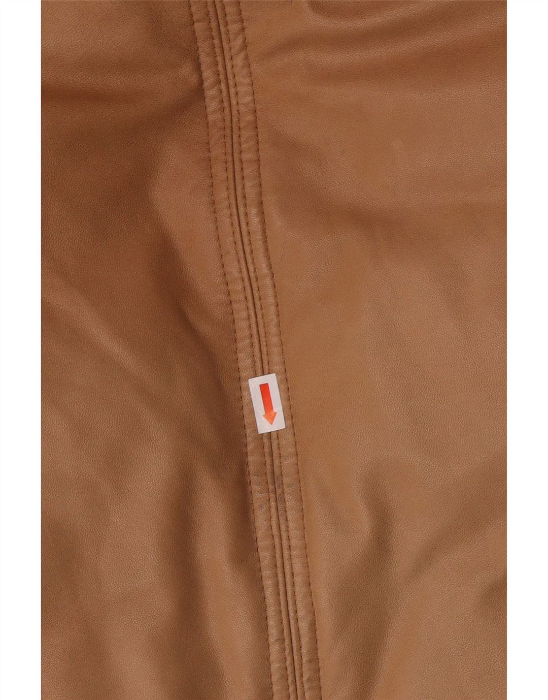 PEUTEREY Chaqueta de cuero acolchada con capucha para mujer UK 10 Small Brown Leather