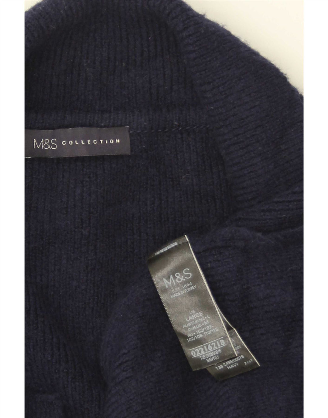 Marks & Spencer Suéter tipo cárdigan largo para mujer UK 46 Grande Azul marino