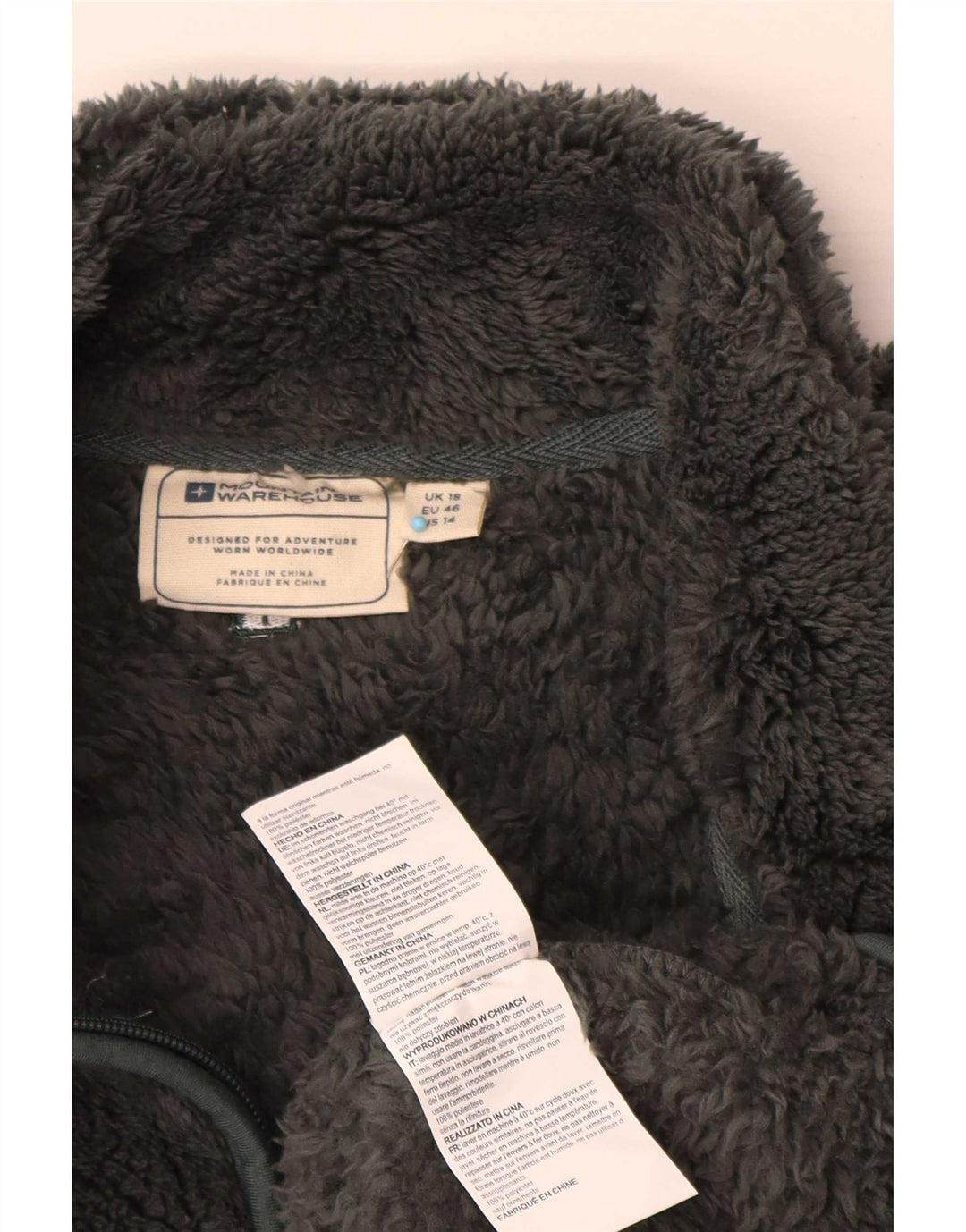 Jersey polar con cremallera y cuello para mujer de Mountain Warehouse UK 40 XL Poliéster gris