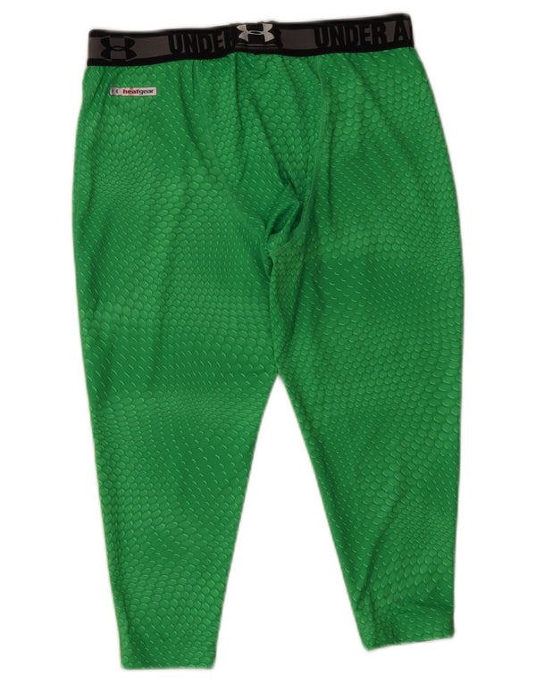 Under Armour Calzas gráficas Heat Gear para hombre, talla grande, W30 L18, verde manchado