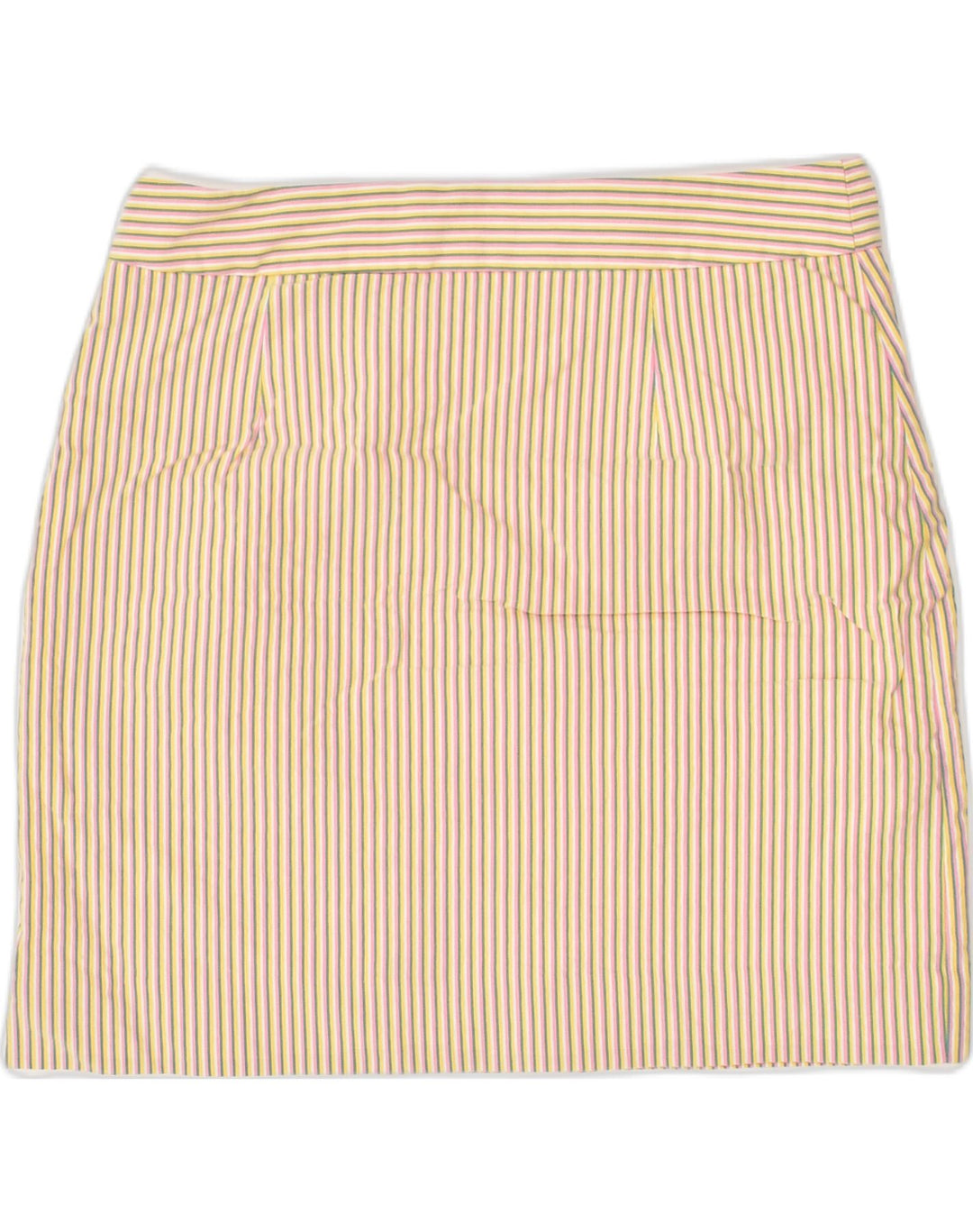 J. CREW Womens Straight Skirt US 12 Large W32 Multicoloured Striped Cotton | Vintage J. Crew | Thrift | Second-Hand J. Crew | Used Clothing | Messina Hembry 