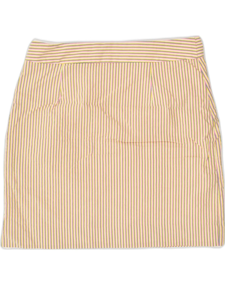 J. CREW Womens Straight Skirt US 12 Large W32 Multicoloured Striped Cotton | Vintage J. Crew | Thrift | Second-Hand J. Crew | Used Clothing | Messina Hembry 