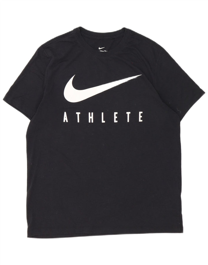 Nike Dri Fit Graphic Camiseta para hombre, talla grande, poliéster negro