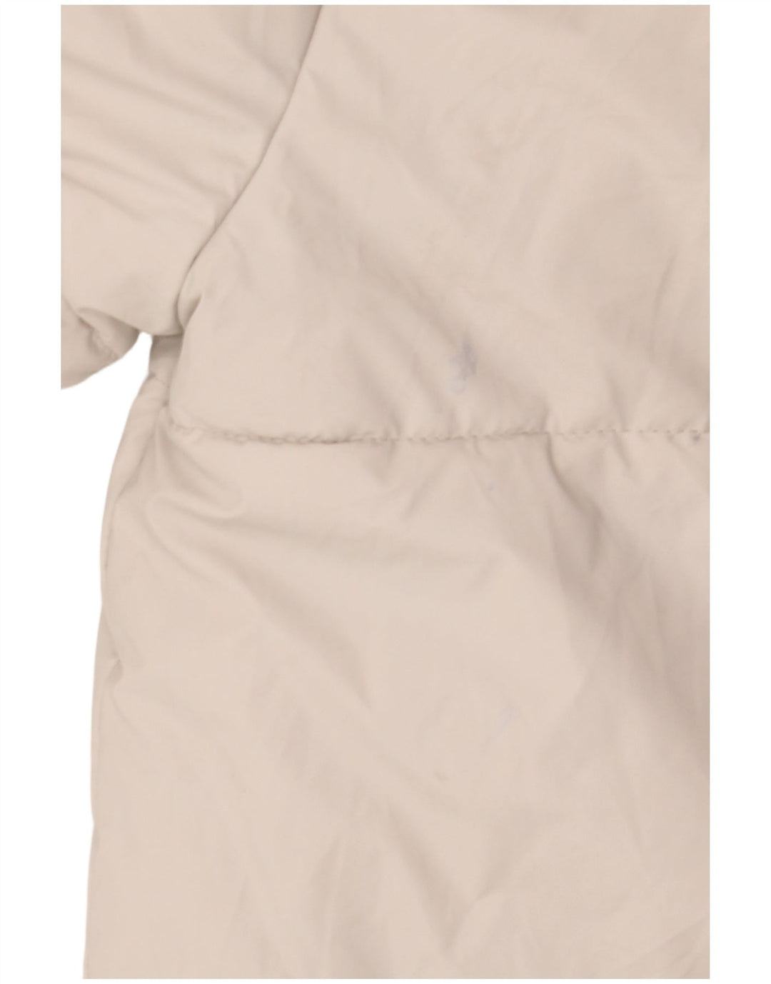 Zara Mujer Chaqueta Acolchada Con Capucha UK 46 Grande Poliéster Blanco