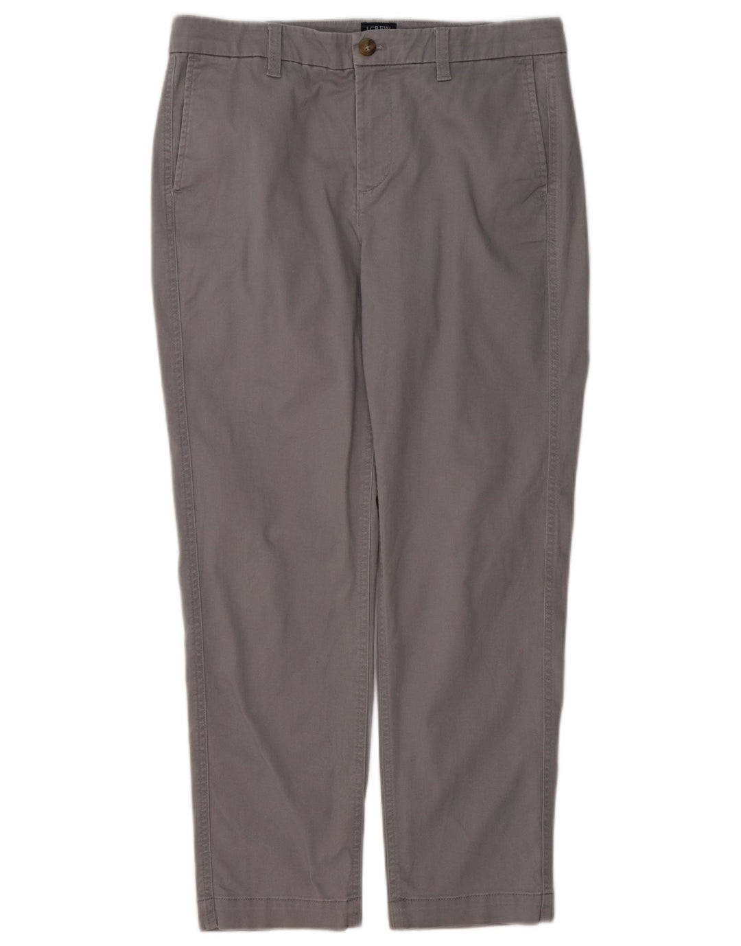J. CREW Pantalones chinos ajustados para novia para mujer US 8 Medium W32 L27 Gris