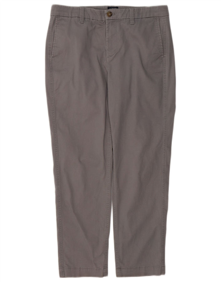 J. CREW Pantalones chinos ajustados para novia para mujer US 8 Medium W32 L27 Gris