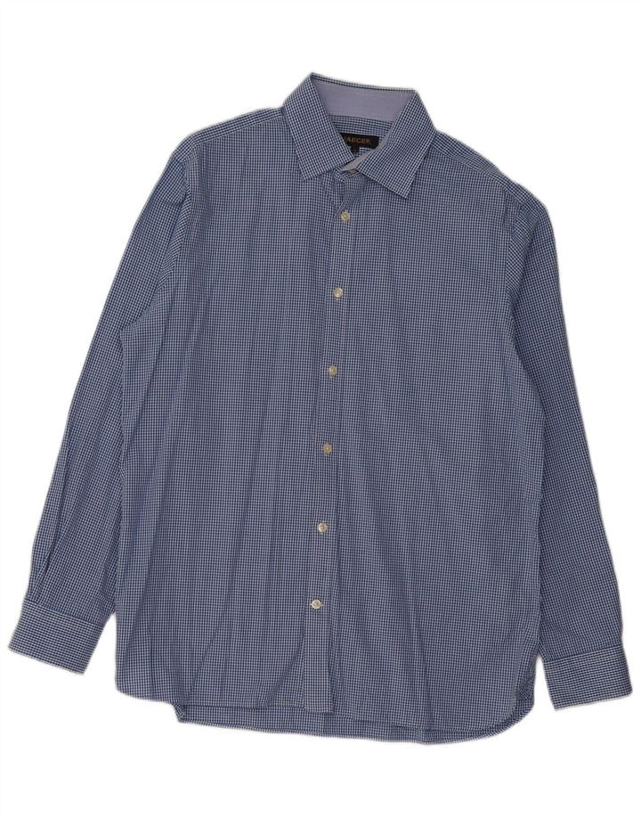 Jaeger camisa para hombre talla 16 grande azul guinga