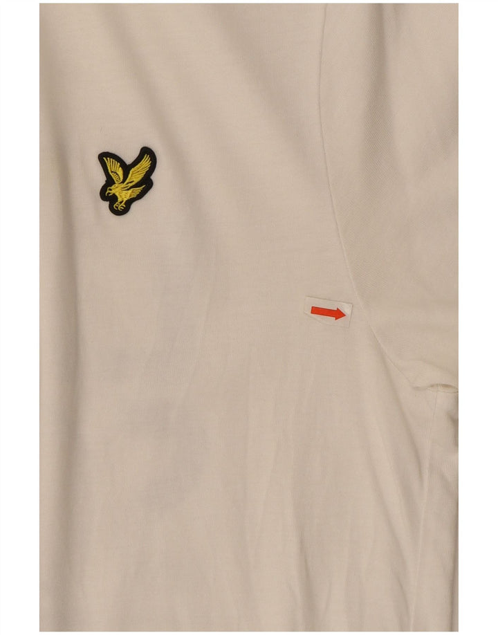 Lyle & Scott Camiseta gráfica para hombre Top de algodón blanco mediano