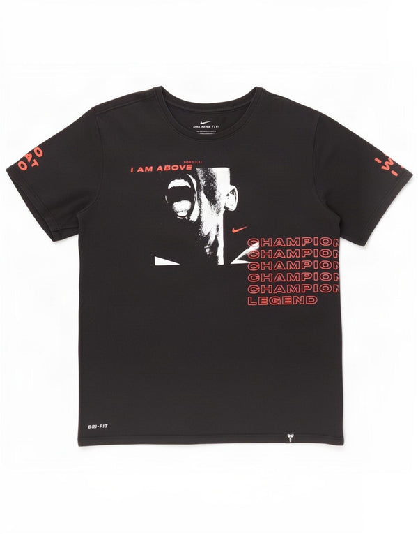 Nike Dri Fit Graphic Camiseta para hombre, talla mediana, color negro