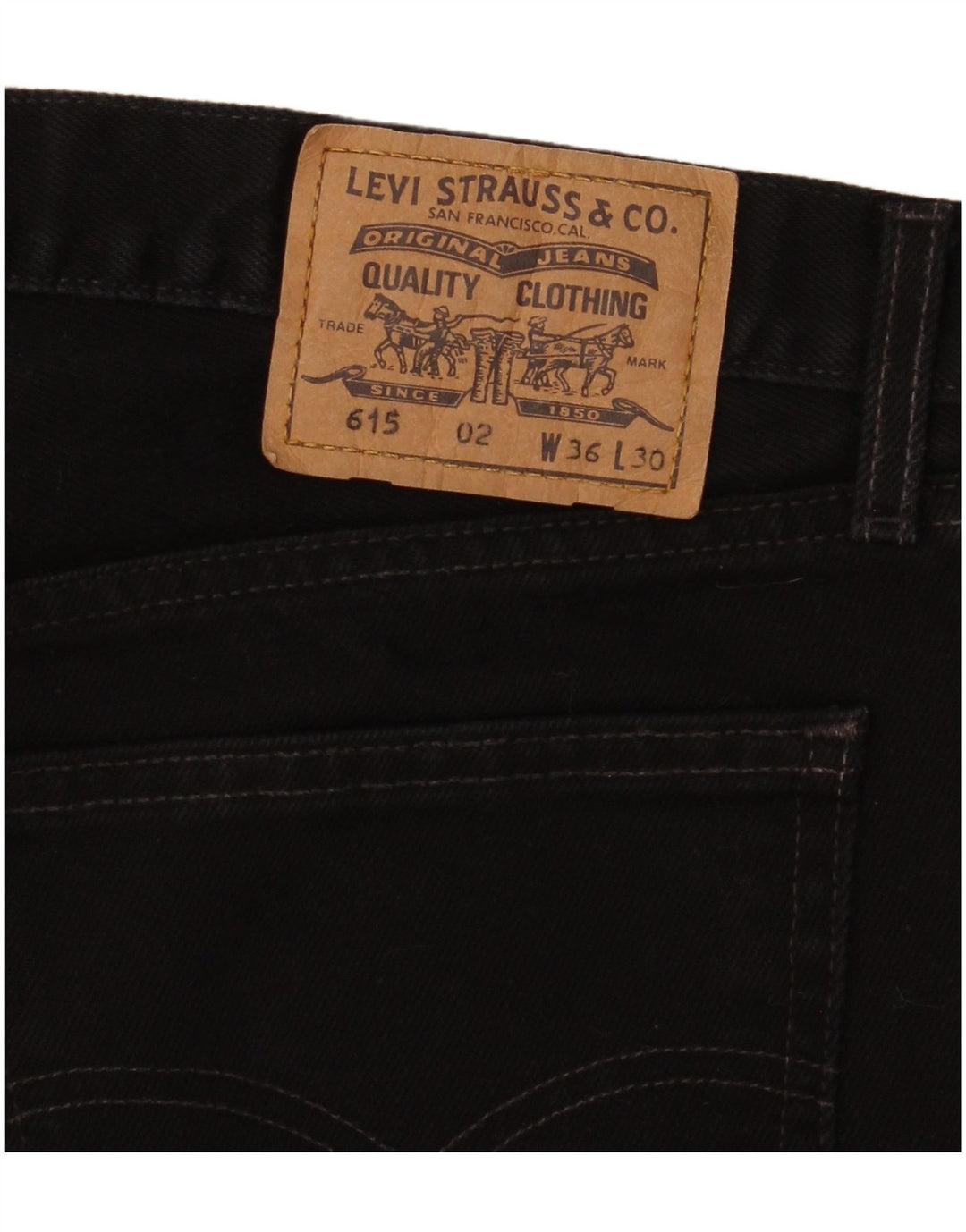 Levi's Jeans rectos 615 para hombre W36 L30 Algodón negro