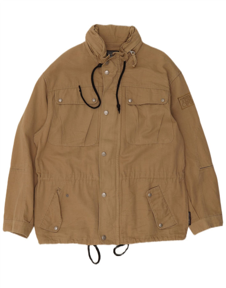 Think Pink Chaqueta utilitaria con capucha para hombre IT 52 XL Algodón beige
