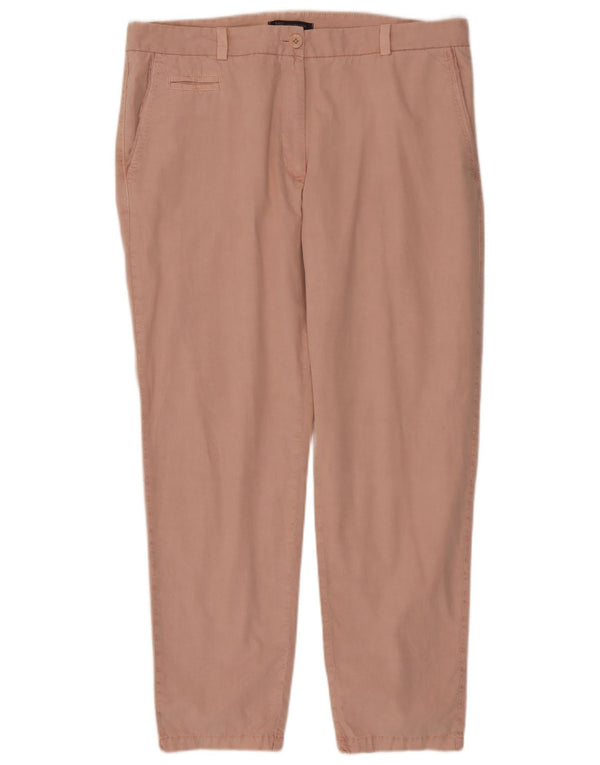 Marks & Spencer Pantalones chinos ajustados para mujer UK 40 Large W36 L28 Algodón rosa