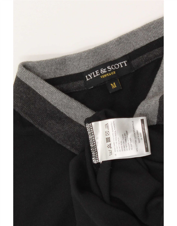 Lyle & Scott Polo para hombre de algodón color block en color negro mediano