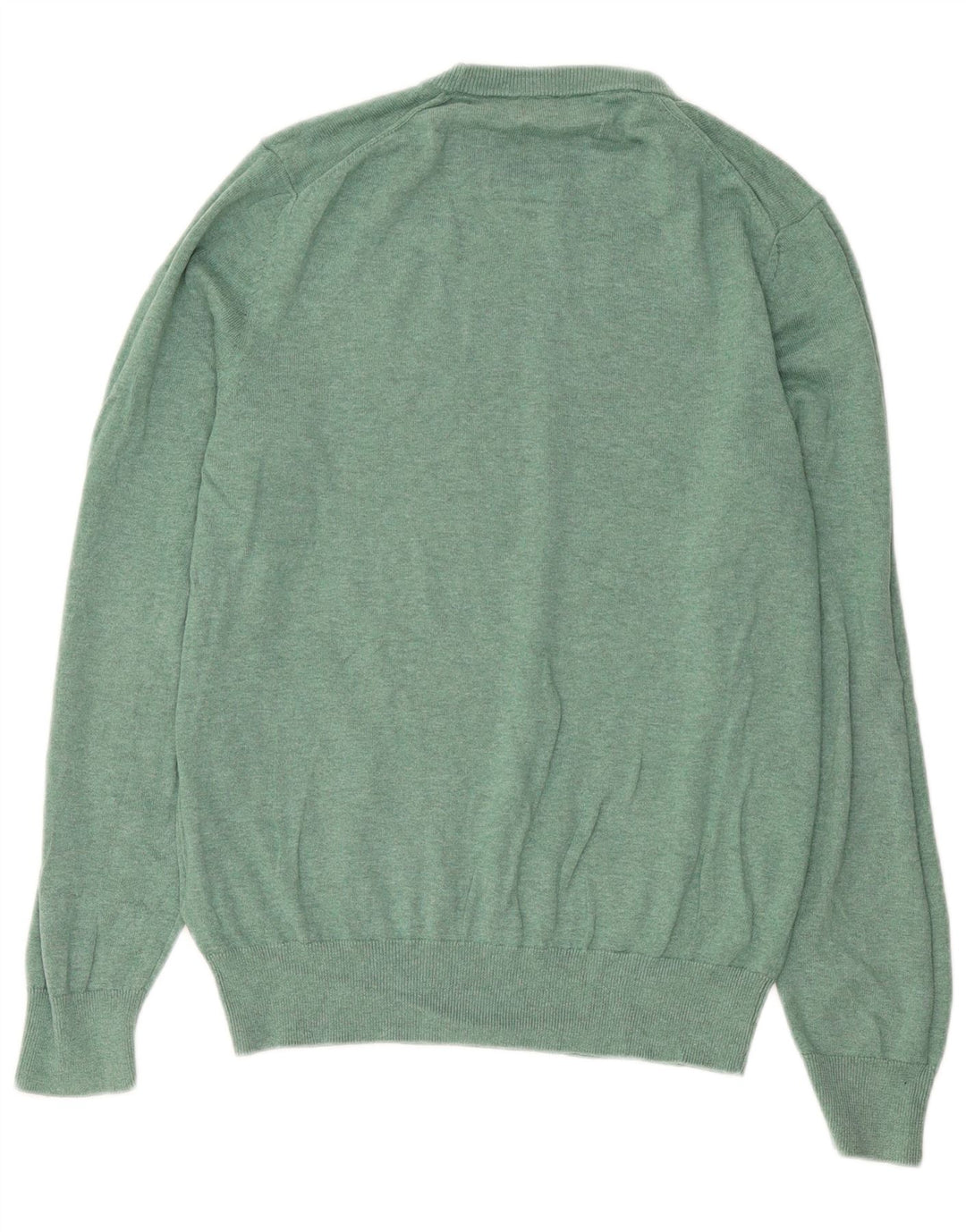 Marks & Spencer Jersey de cuello redondo para hombre de algodón verde medio