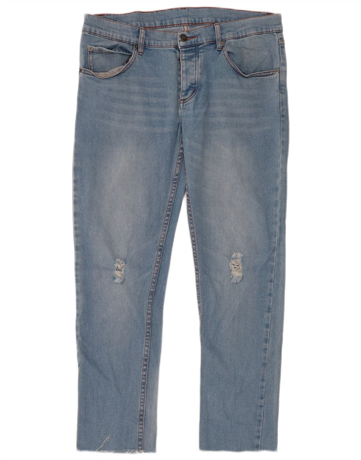CHEAP MONDAY Vaqueros ajustados desgastados para hombre W32 L28 Algodón azul