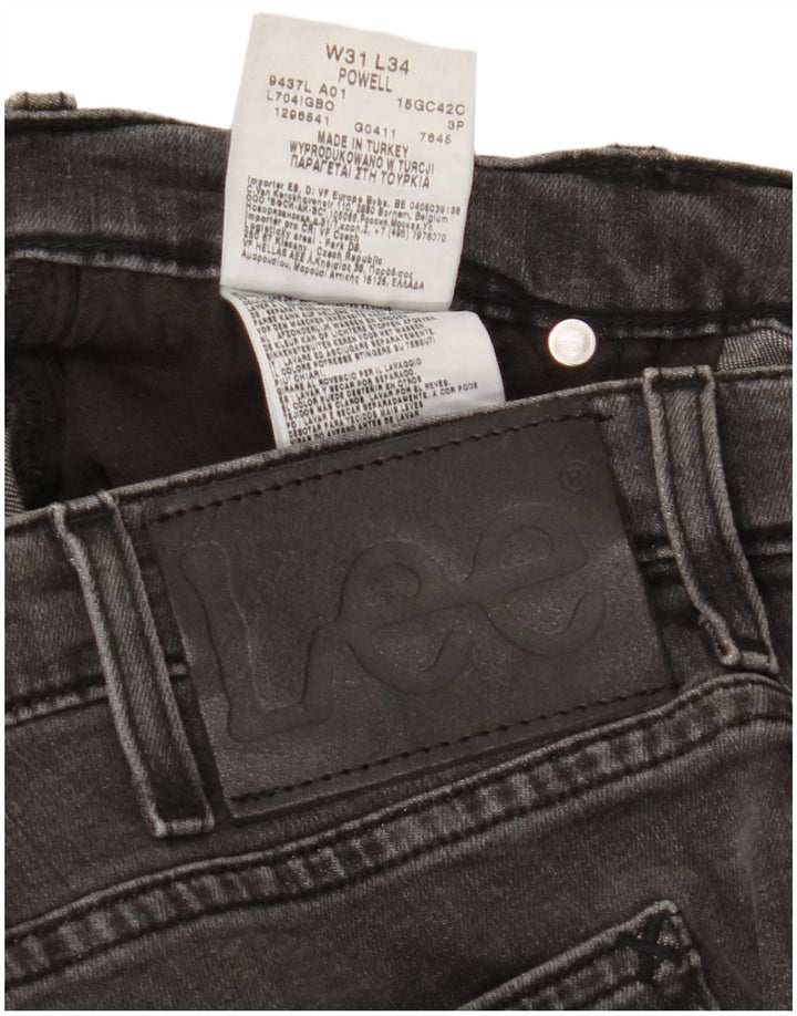 Vaqueros Lee Powell Slim para Mujer W31 L30 Algodón Gris