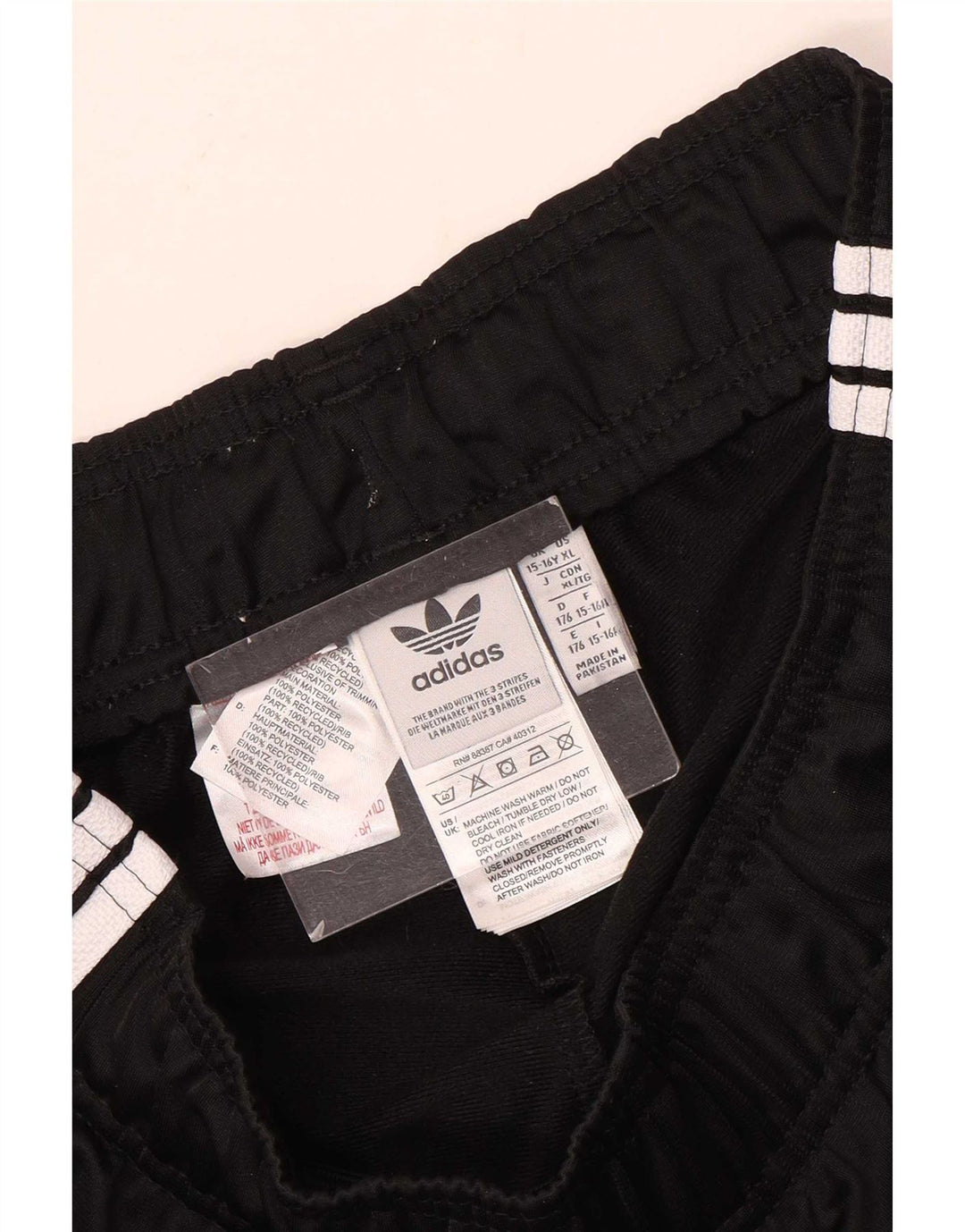 Adidas Pantalón Chándal Niño Joggers 15-16 Años Negro Poliéster