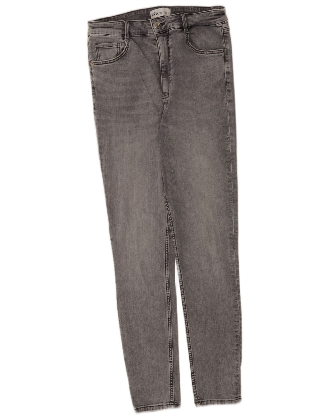 Zara Vaqueros Pitillo Mujer EU 40 Mediano W30 L28 Gris