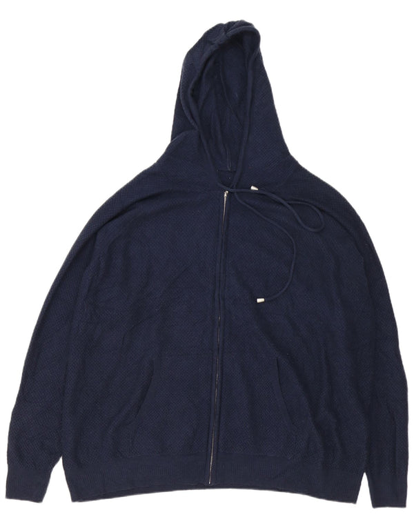 Marks & Spencer Jersey con cuello y cremallera para hombre XL Viscosa azul marino
