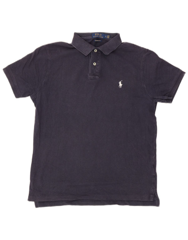 Polo Ralph Lauren Camisa ajustada personalizada para hombre Algodón azul marino medio