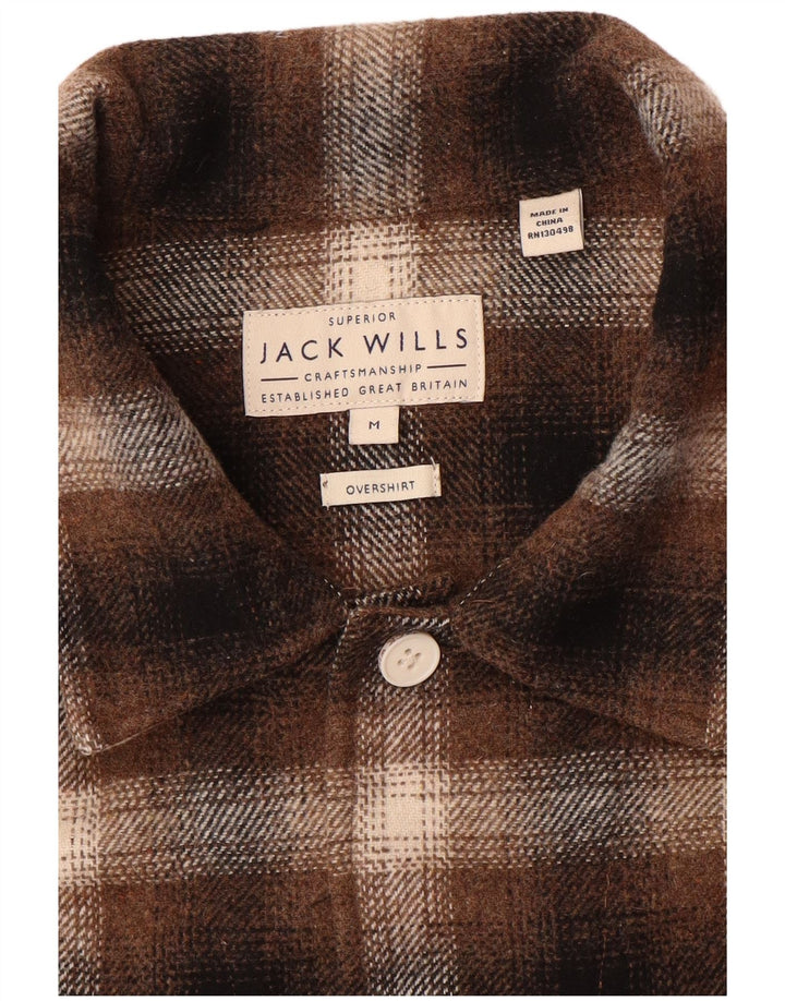 Camisa Jack Wills Hombre Sobrecamisa De Franela Cuadros Marrón Medio