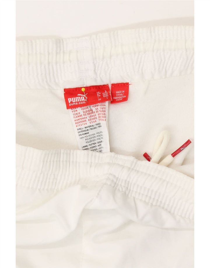 Puma Pantalones cortos deportivos para hombre poliéster blanco grande
