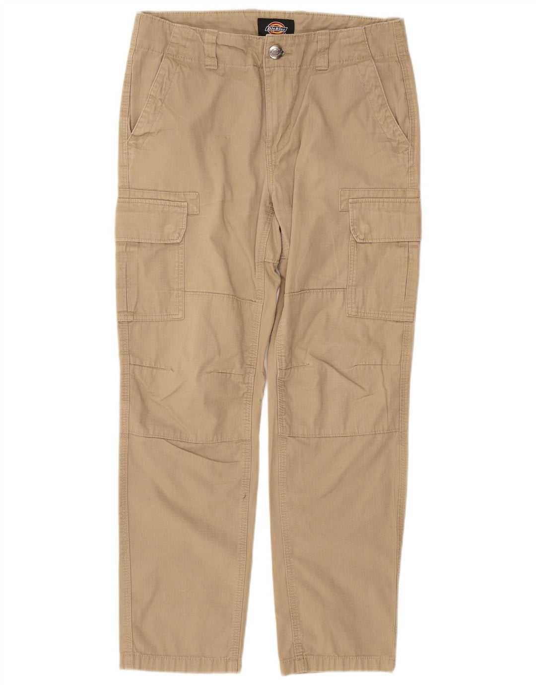 DICKIES Mens Straight Cargo Trousers W30 L29 Beige Cotton