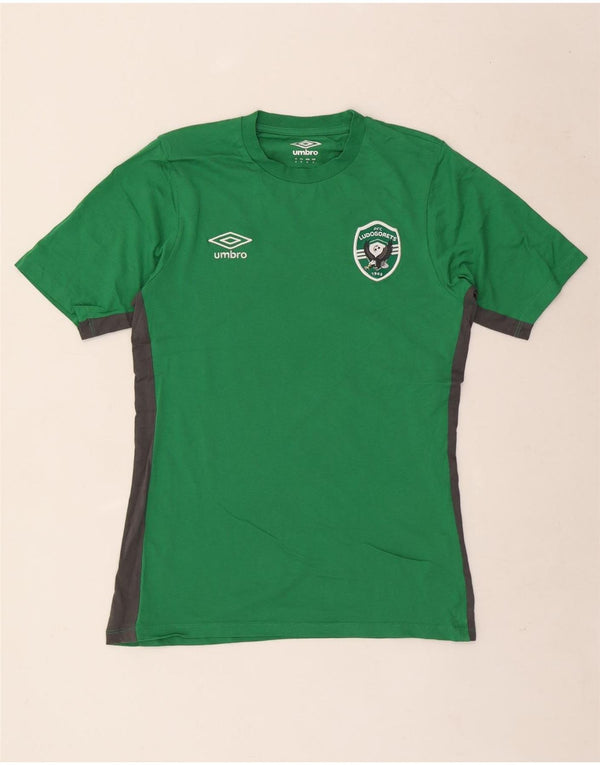 Umbro Hombre Ludogorets Camiseta Top Small Verde Colorblock Algodón