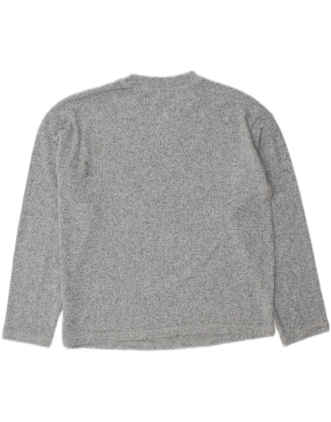 MARKS & SPENCER Womens Crew Neck Jumper Sweater UK 12 Medium Grey Flecked Vintage Marks & Spencer and Second-Hand Marks & Spencer from Messina Hembry 