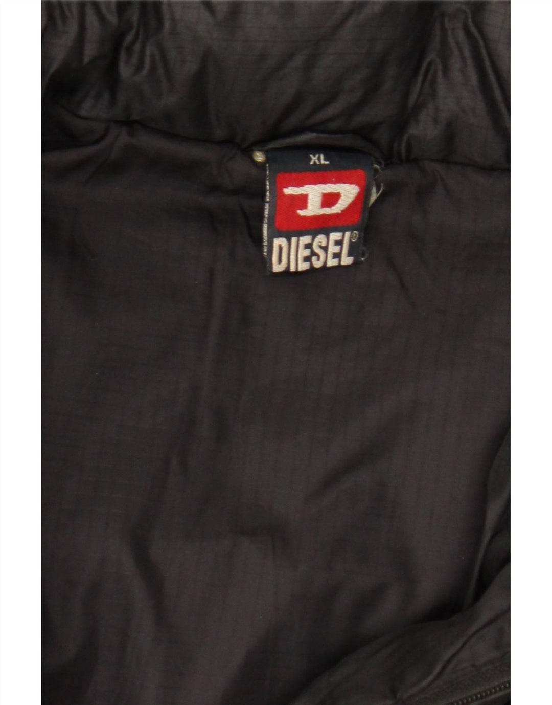 Diesel Chaqueta acolchada con capucha para hombre UK 42 XL Negro