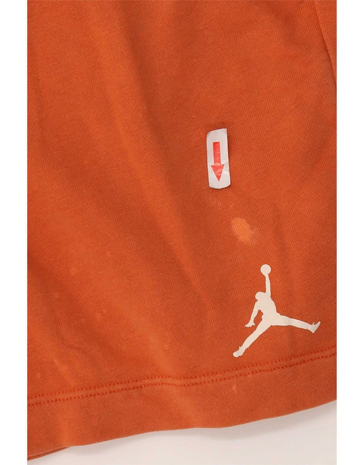 Jordan - Pantalones cortos deportivos con gráficos para hombre (algodón naranja pequeño)
