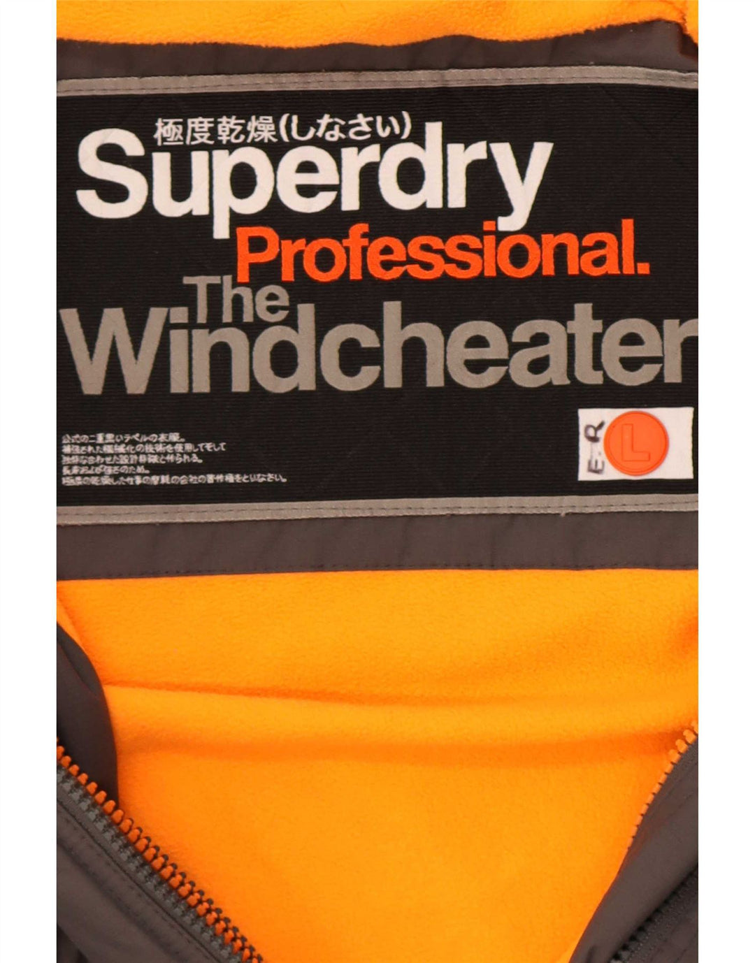 Superdry Chaqueta cortavientos The Windcheater Graphic para hombre, talla 40, color gris
