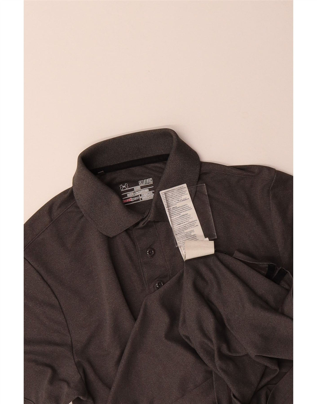 UNDER ARMOUR Mens Polo Shirt Small Grey Polyester