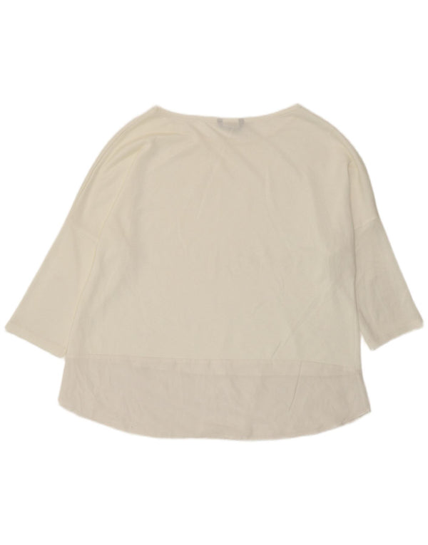 Marks & Spencer Top para mujer manga 3/4 UK 40 XL Blanco roto