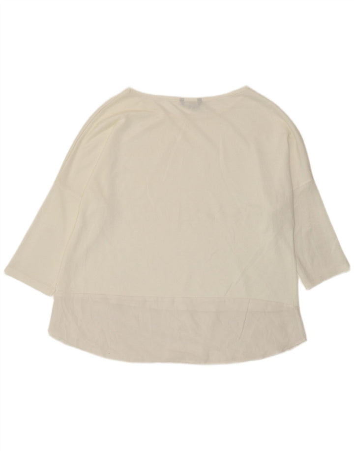 Marks & Spencer Top para mujer manga 3/4 UK 40 XL Blanco roto