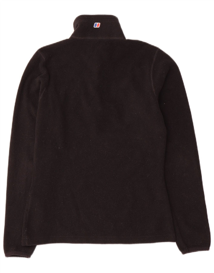Berghaus Jersey de forro polar con cuello y cremallera para mujer UK 8 Small Poliéster negro