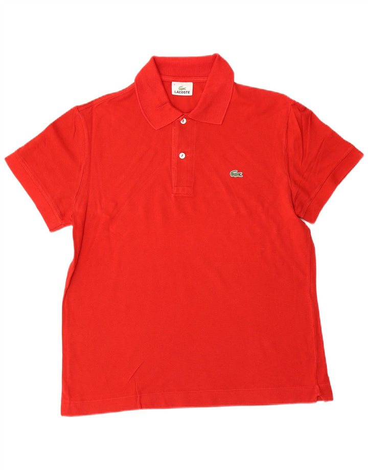 LACOSTE Polo para hombre talla 4 mediano algodón rojo